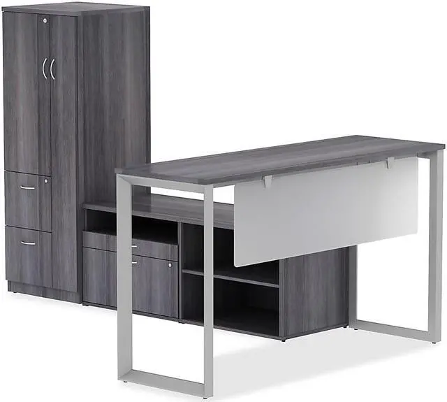 Alt view image 6 of 10 - Lorell Modesty/Privacy Panel f/71-5/8"W Desks 59"x15-3/4" CL 16221
