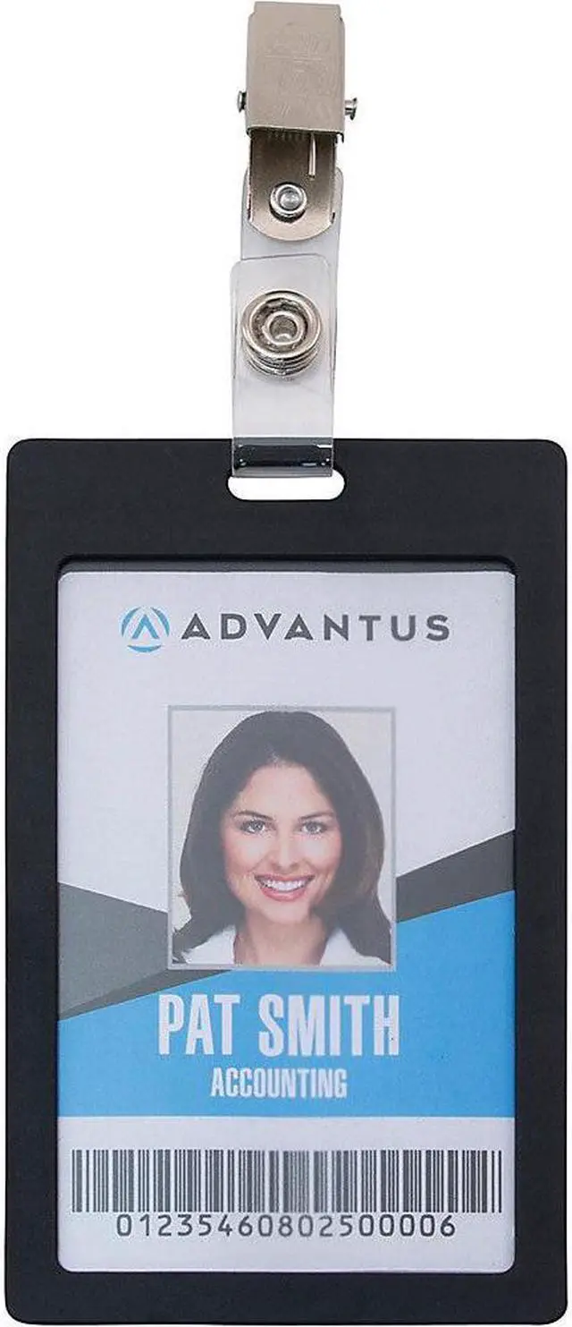 Alt view image 2 of 3 - Advantus ID Badge Clip Adapters - Metal, Vinyl - 25 / Pack - Silver