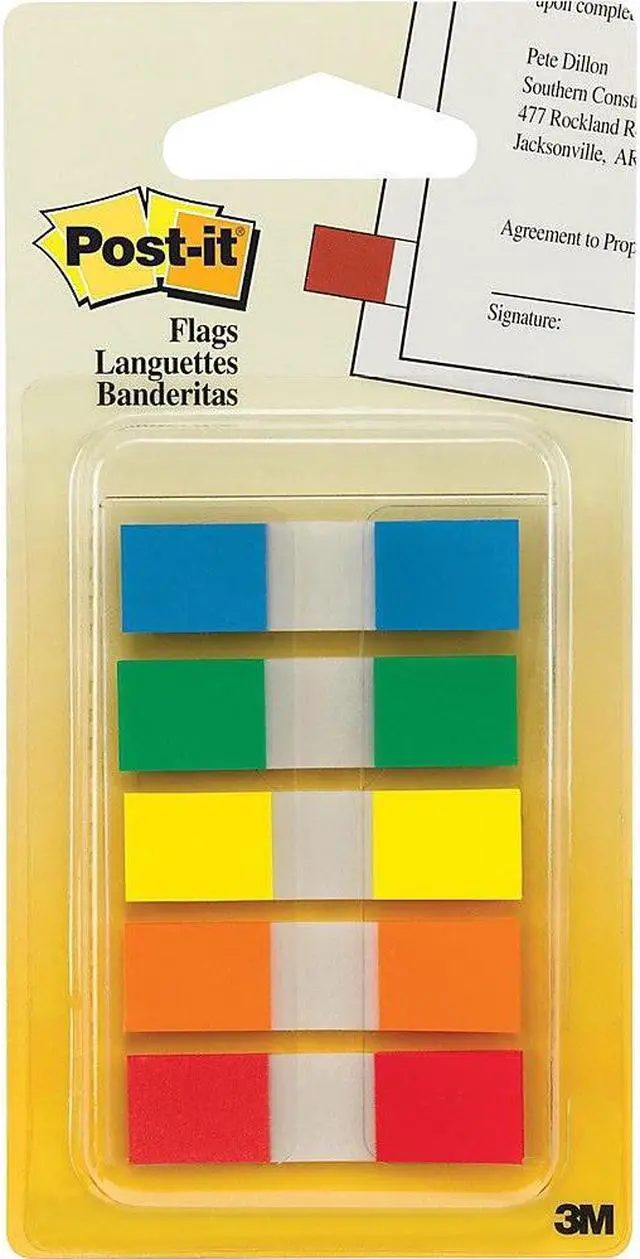 Alt view image 13 of 17 - Post-it Page Flags in Portable Dispenser 5 Standard Colors 20 Flags/Color 6835CF