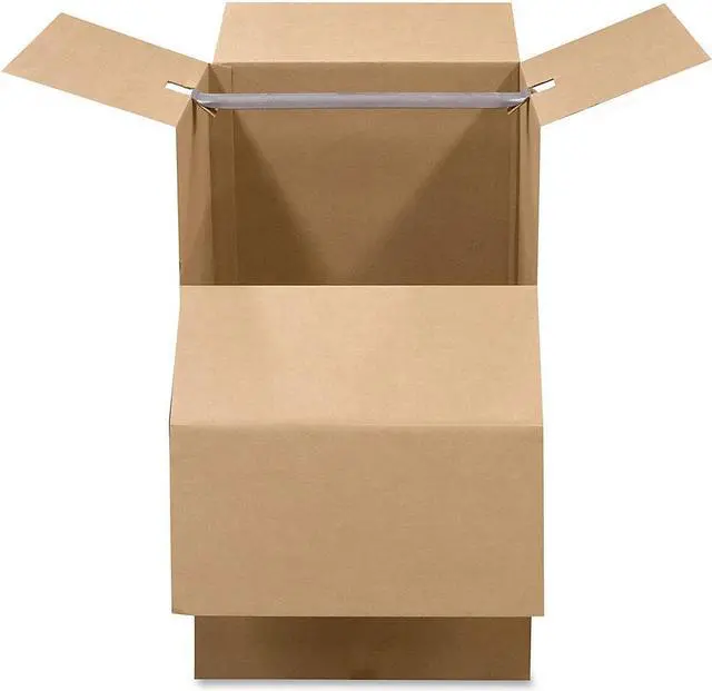 Alt view image 8 of 16 - Bankers Box SmoothMove Wardrobe Boxes 24l x 24w x 40h Kraft/Blue 3/Carton