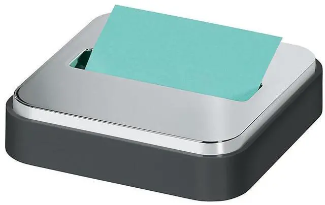 Alt view image 3 of 10 - Post-it; Steel Top Pop-Up Dispenser - 3" x 3" Note - 45 Sheet Note Capacity - Black  MMMSTL330BK