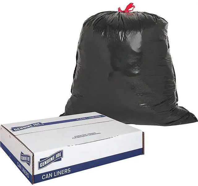 Alt view image 10 of 19 - Genuine Joe Trash Can Liners 30 Gal. 1.05 mil 30"x32" 42/BX BK 01230