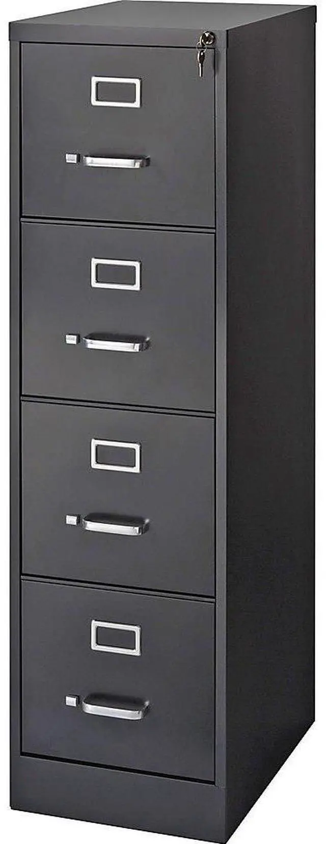 Alt view image 4 of 9 - Lorell Vertical File 22" Deep 4-Dwr Letter 15"x22"x52" BK 42294
