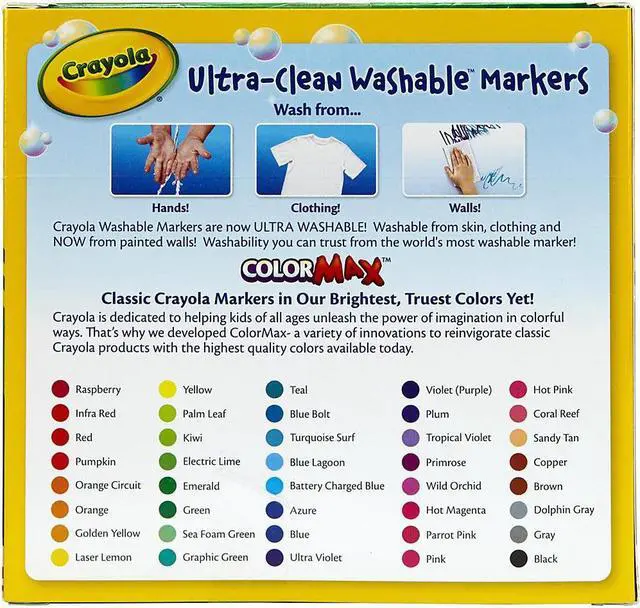 Alt view image 9 of 20 - Crayola Marker,Washable,40/St,Ast 587858