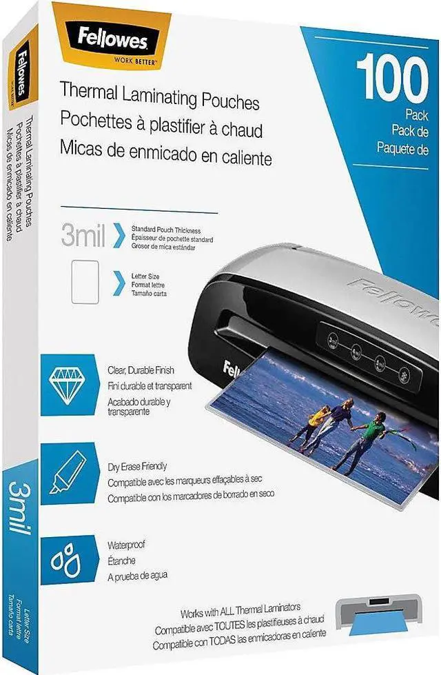Alt view image 14 of 20 - Fellowes Laminating Pouches Letter Size Hot Pouch 9 x 11.5 3 mil 100 pack 5743301