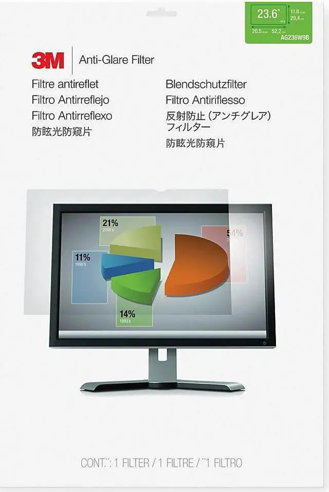 Alt view image 10 of 20 - 3M™ Filter,Anti-Glare,23.6" AG236W9B