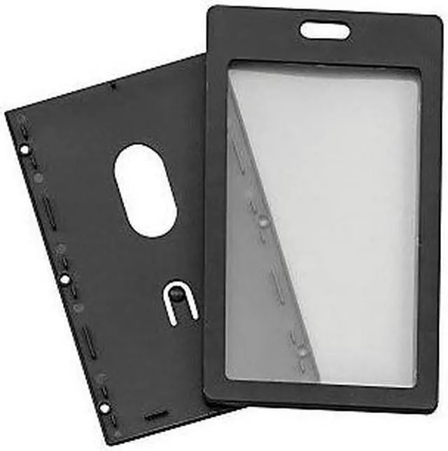 Alt view image 3 of 4 - Advantus Vertical Rigid ID Badge Holder - Vertical - Plastic - 6 / Pack - Black