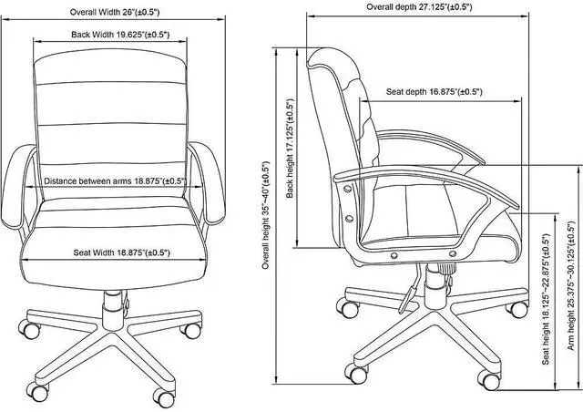 Alt view image 3 of 7 - Lorell Fabric Task Chair - Black Fabric Seat - Black Fabric Back - 1 Each