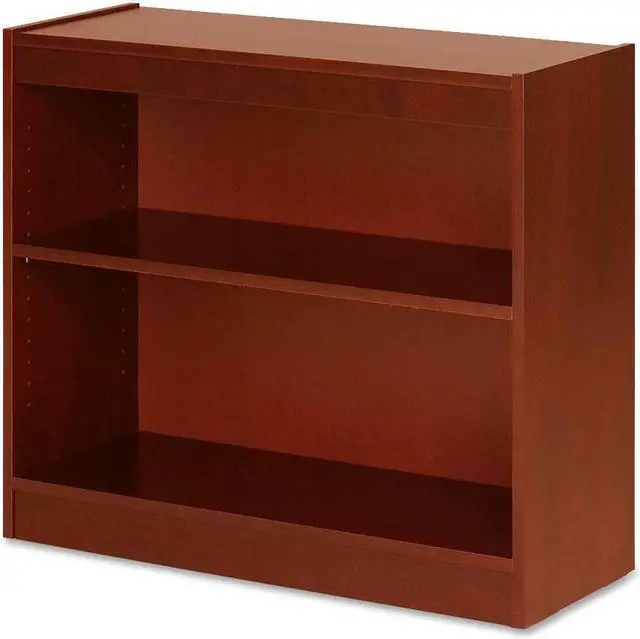 Alt view image 5 of 8 - Lorell 2 Shelf Panel Bookcase 36"x12"x30" Cherry 89050