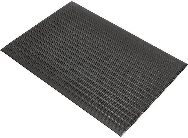 Alt view image 6 of 13 - Genuine Joe Anti-Fatigue Mat Vinyl Foam Beveled Edge 3'x5' Black 53351