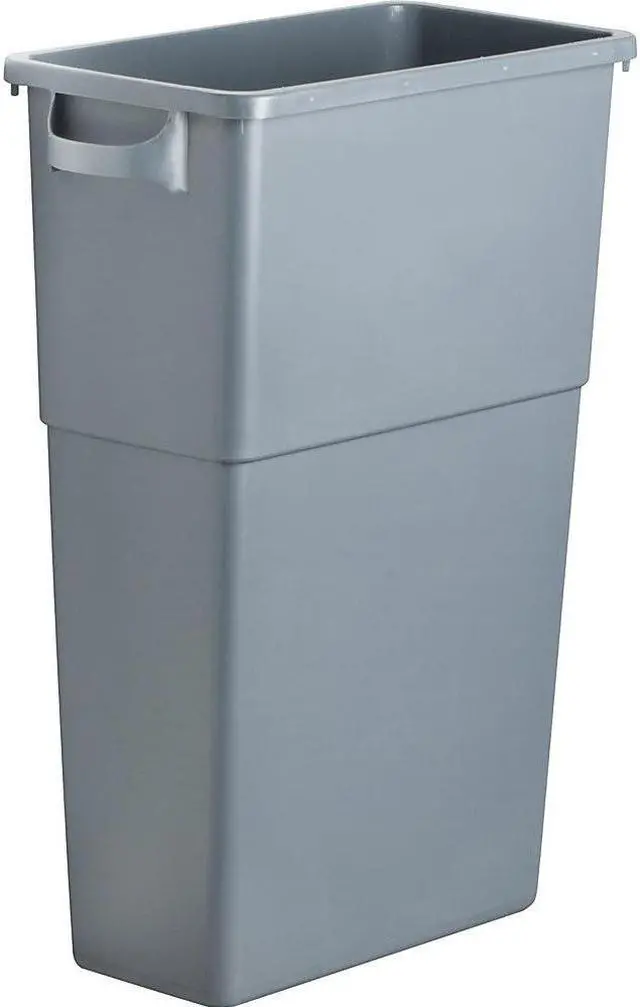 Alt view image 4 of 11 - Genuine Joe Waste Container 23 Gallon 22-1/2"W x 11"D x 30" Gray 60465