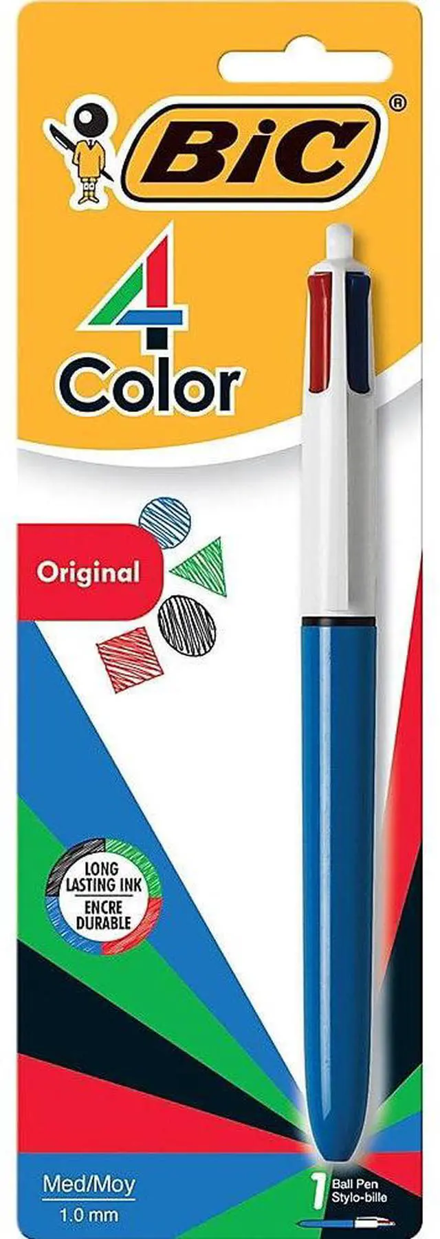 Alt view image 9 of 17 - BIC MMXP11C 4-Color Retractable Pen Fine, Medium Pen Point Type - Multi, Black, Red, Green Ink - 1 Pack