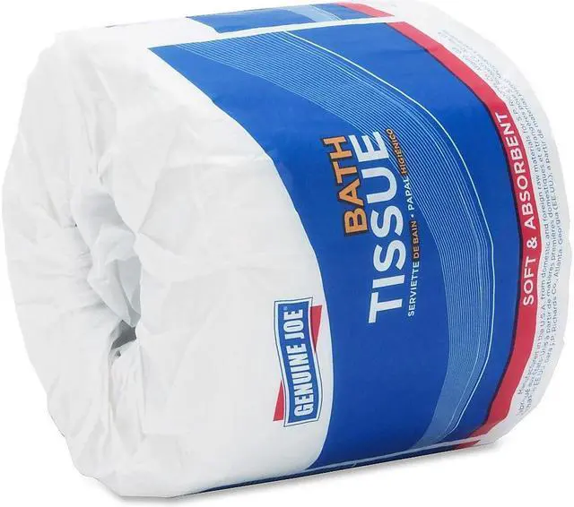 Alt view image 6 of 15 - Genuine Joe Bath Tissue Rolls 2-Ply 550 Sht 4"x3.15" 80/CT WE 2508080