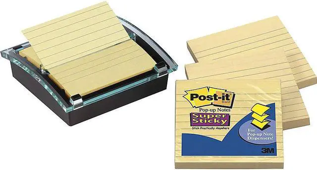 Alt view image 6 of 14 - Post-it Pop-up Note Dispenser/Value Pack 4 x 4 Self-Stick Notes Black/Clear
