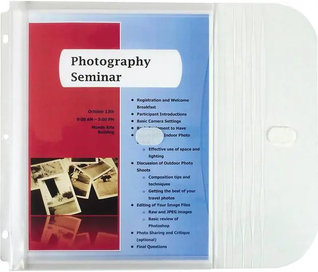 Alt view image 9 of 20 - C-Line Poly Binder Pockets, 11 1/2 X 9 1/4, Clear, 5/Pack 57537