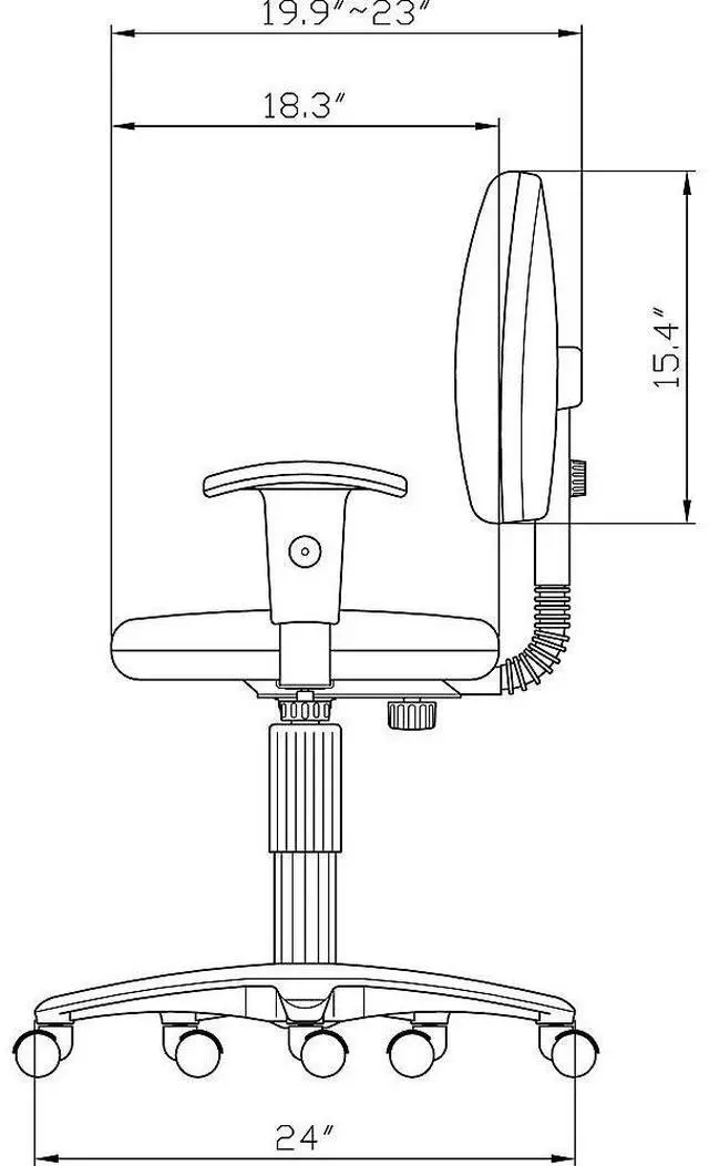 Alt view image 2 of 3 - Lorell Millenia Series Pneumatic Adjustable Task Chair (LLR80004)