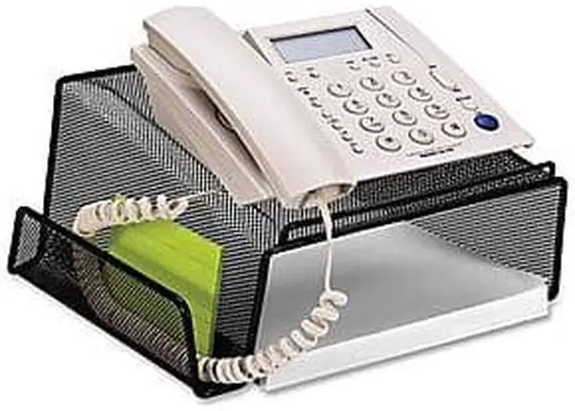 Alt view image 6 of 8 - Lorell Phone Stand Steel 11-1/8"x10-1/8"x5-1/4" Mesh/Black 84155