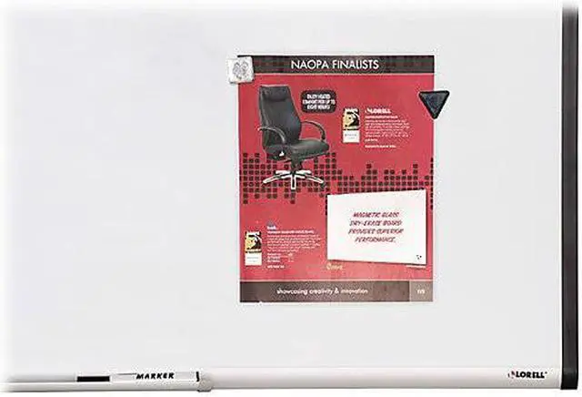 Alt view image 5 of 11 - Lorell Magnetic Dry-erase Board 6'x4' Silver/Ebony 69653