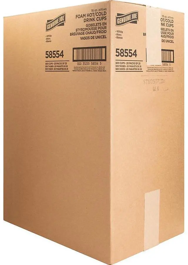 Alt view image 4 of 9 - Foam Cups 16 oz. 500/CT White