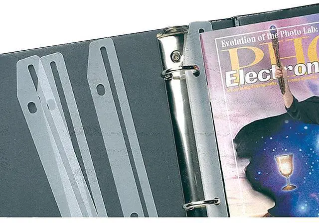 Alt view image 12 of 14 - Baumgartens Catalog/Magazine Organizer Strips 3 Ring 11-5/8"L 12/PK CL JT9000
