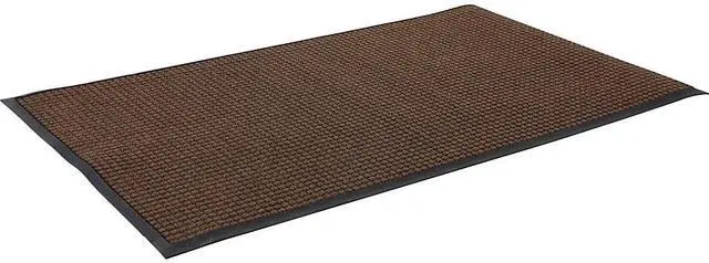 Alt view image 10 of 14 - Genuine Joe Indoor/Outdoor Mat Waterguard Rubber Back 3'x5' Brown 58842