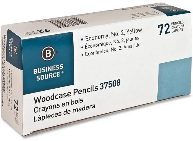 Alt view image 2 of 8 - Business Source Woodcase Pencils No. 2 72/BX Yellow 37508