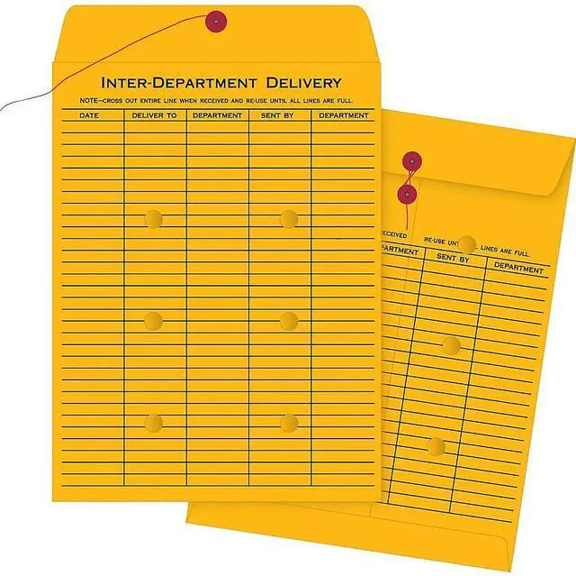 Alt view image 7 of 11 - Inter-Dept.Envelopes Str/Button Close 10"x13" 100/CT Kraft
