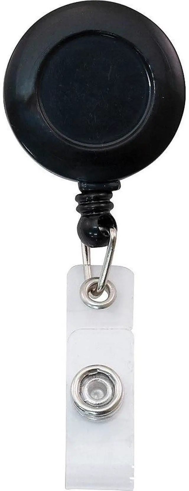 Main image of Advantus Snap Clip Retractable ID Reel - 12 / Pack - Black