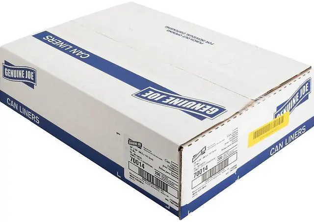 Alt view image 12 of 17 - Genuine Joe Can Liners 55-60 Gal 12mic/.47mil 38"x58" 200/CT Translucent 70014