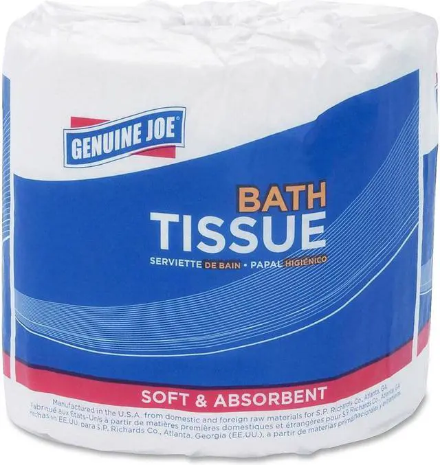 Alt view image 4 of 15 - Genuine Joe Bath Tissue Rolls 2-Ply 550 Sht 4"x3.15" 80/CT WE 2508080