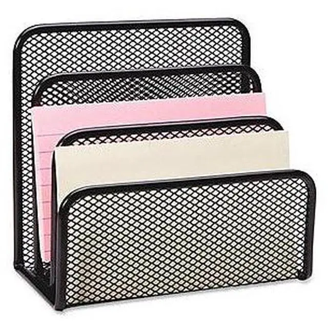 Alt view image 7 of 9 - Lorell Vertical Sorter 5-5/8"x3-1/8"x5-1/4" Black Mesh 84153