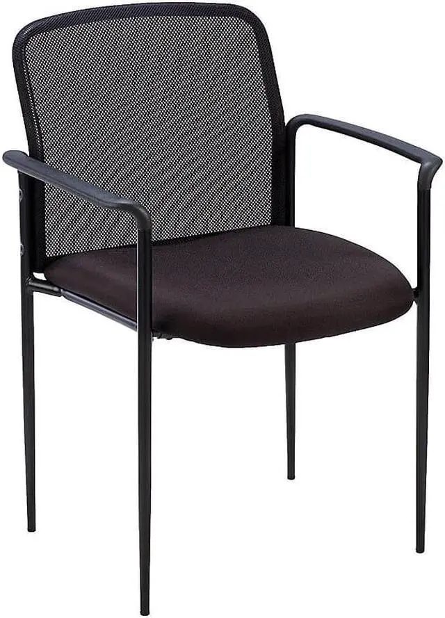 Alt view image 4 of 8 - Lorell Reception Side Chair w/Arms 23-3/4"x23-1/2"x33" Black 69506