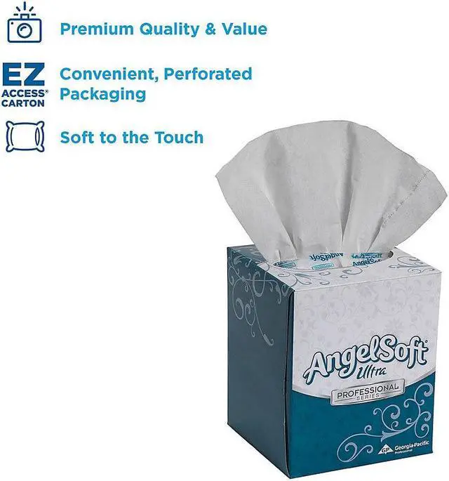 Alt view image 8 of 8 - White Facial Tissue,  10 Pack, 96 Sheets/ Pack  GEORGIA-PACIFIC 4636014