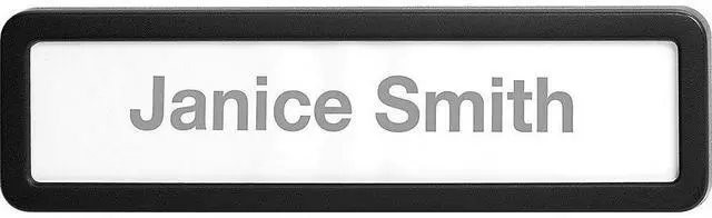 Alt view image 4 of 10 - Lorell Plastic Cubicle Nameplate Plastic Black 80669