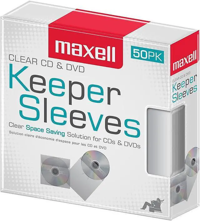 Main image of MAXELL 190150 50PK CD-KEEPCL CLEAR PLASTIC