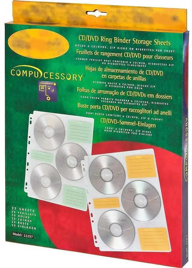 Alt view image 6 of 12 - CD Media Binder Storage Pages 25 Refill Pages/PK