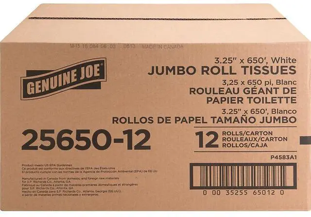 Alt view image 5 of 7 - Genuine Joe 2-ply Jumbo Roll Dispensor Bath Tissue