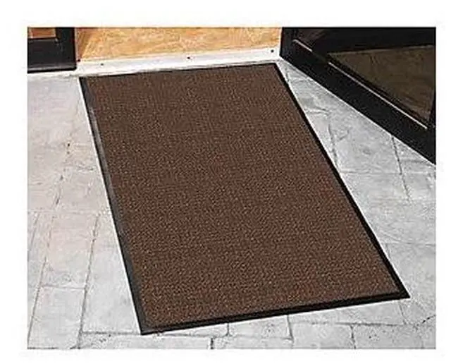 Alt view image 9 of 14 - Genuine Joe Indoor/Outdoor Mat Waterguard Rubber Back 3'x5' Brown 58842