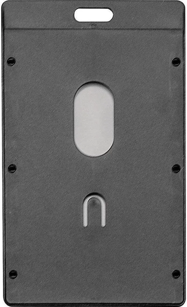 Alt view image 4 of 4 - Advantus Vertical Rigid ID Badge Holder - Vertical - Plastic - 6 / Pack - Black