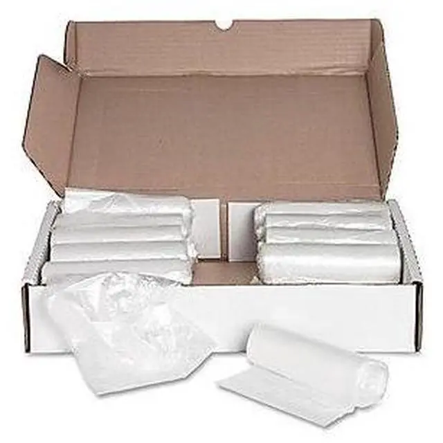Alt view image 7 of 11 - Genuine Joe Can Liners 56 Gal 14mic/.55mil 43"x46" 200/CT Translucent 70015