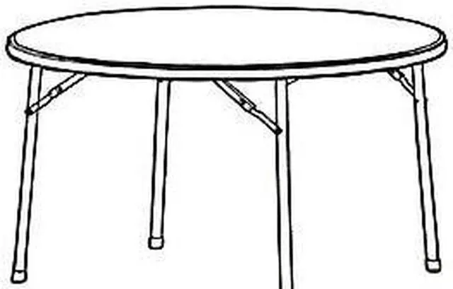 Alt view image 6 of 10 - Banquet Table, Round, 250 lb Capacity, 48"x48"x29-1/4", PM