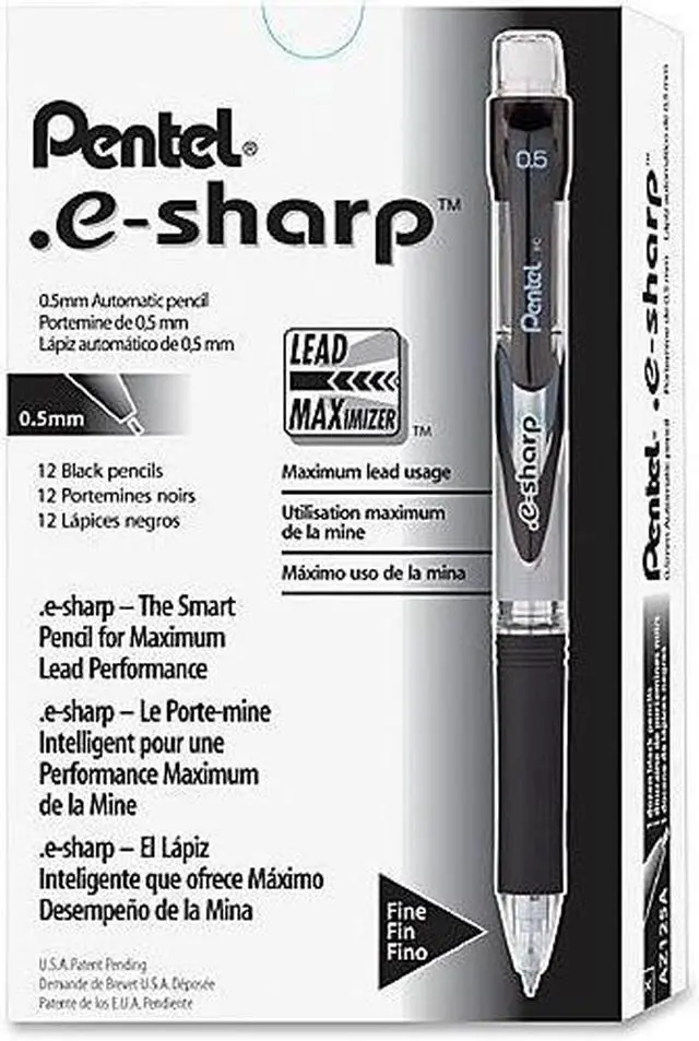 Alt view image 4 of 10 - Pentel .e-Sharp Mechanical Pencil .5 mm Black Barrel AZ125A