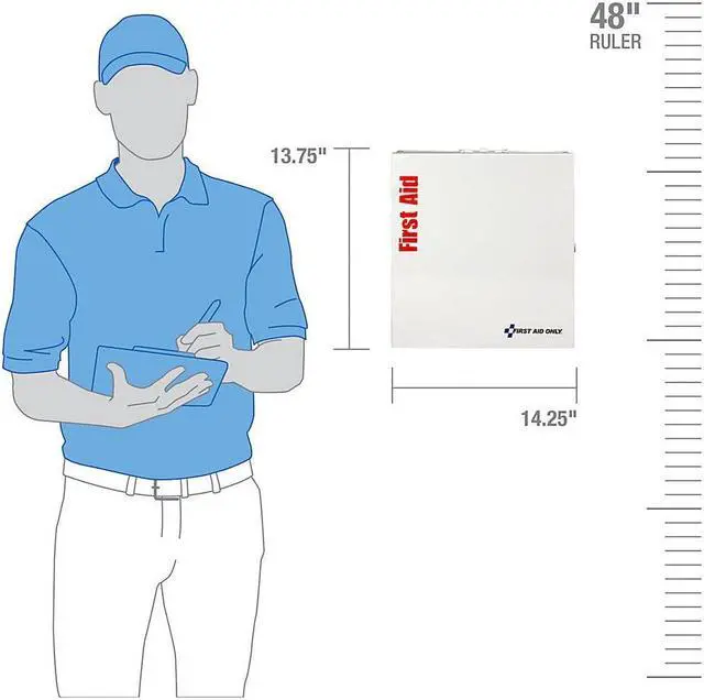 Alt view image 8 of 14 - First Aid Only FAO746000 First Aid Kit Cabinet, White - 50 Persons