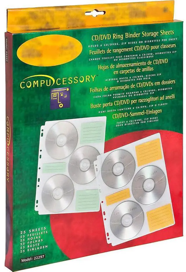 Alt view image 7 of 12 - CD Media Binder Storage Pages 25 Refill Pages/PK