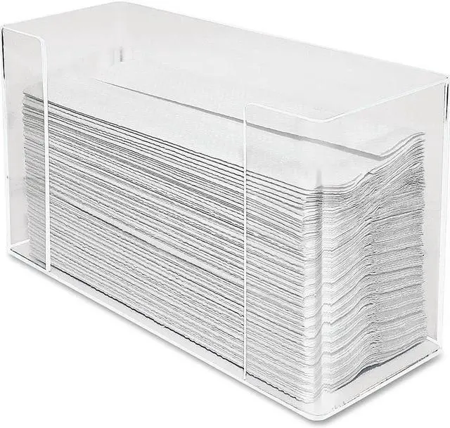 Alt view image 5 of 13 - Kantek KTKAH190 C-Fold-Multifold Towel Dispenser- 11-.50in.4-.13in.x6-.75in.- Clear