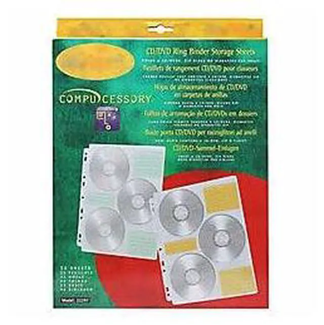 Alt view image 9 of 12 - CD Media Binder Storage Pages 25 Refill Pages/PK