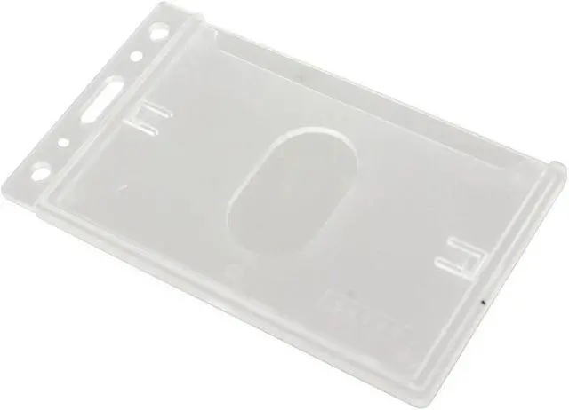 Alt view image 4 of 11 - SICURIX Rigid PC ID Badge Dispensers with Thumb Slot - Vertical - Support 2.50" x 3.50" Media - Vertical - Polycarbonate - 25 / Pack - Clear