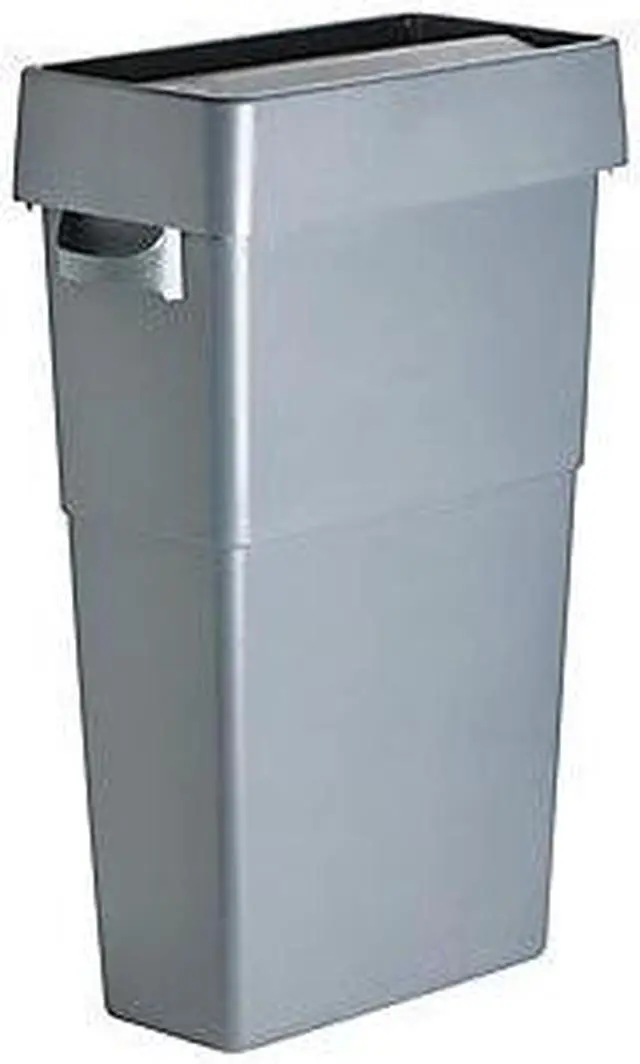 Alt view image 3 of 11 - Genuine Joe Waste Container 23 Gallon 22-1/2"W x 11"D x 30" Gray 60465