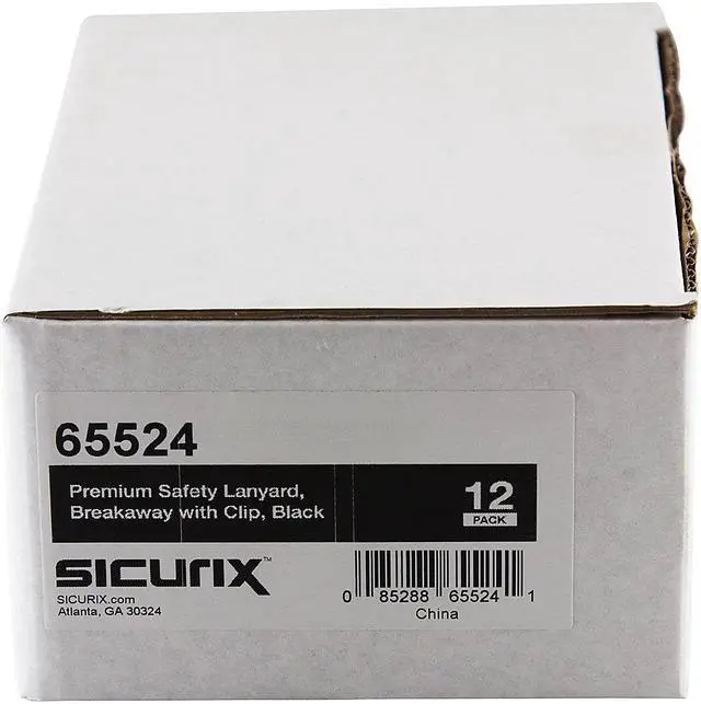 Alt view image 9 of 14 - SICURIX Safety Breakaway Lanyard - 12 / Pack - 36" Length - Black - Nylon, Steel