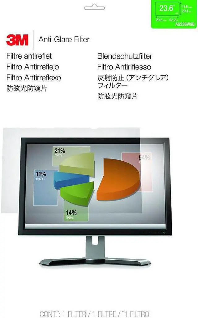 Alt view image 6 of 20 - 3M™ Filter,Anti-Glare,23.6" AG236W9B
